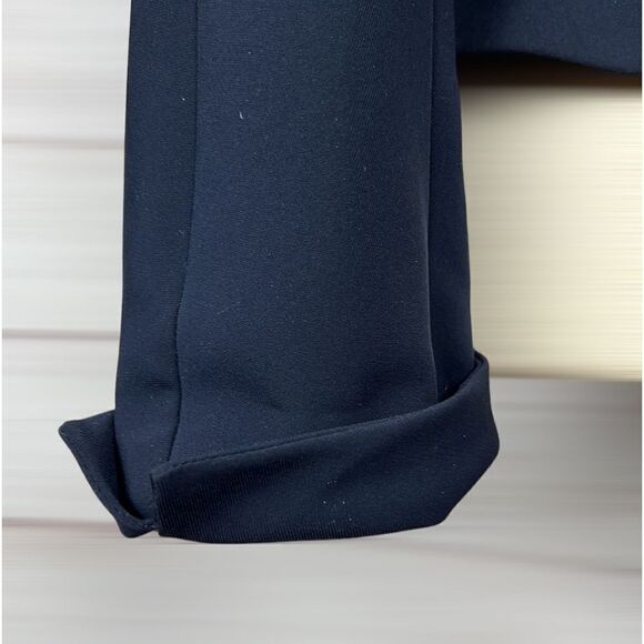 Giorgio Armani Dark Blue Ruffled Collar Full Zip Front Crop Jacket sz 46 US 8-10 - Picture 7 of 15